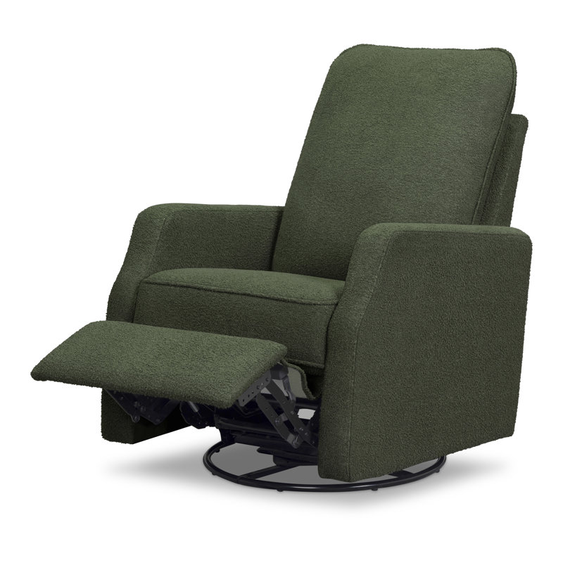 Lucas Pillowback Swivel Recliner, Green