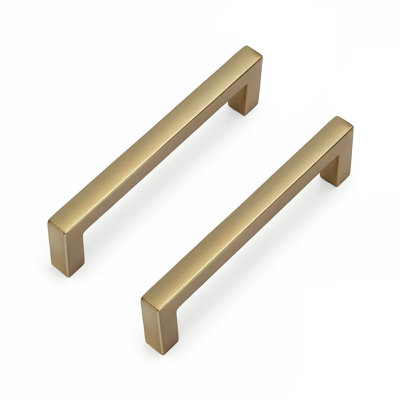 30 Pack 5 Inch Solid Cabinet Handles Champagne Bronze Cabinet Pulls Kitchen Drawer Handles Slim Square Bar Drawer Pulls Zinc Alloy Champagne Dresser Hardware for Cupboard Bedroom