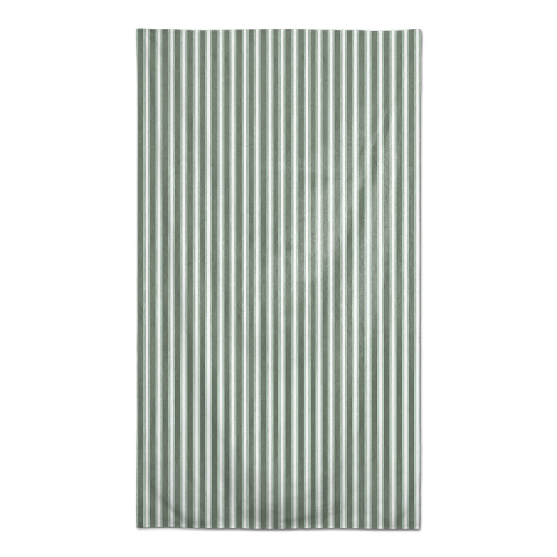 Nappe rectangulaire à rayures en polyester, Vert