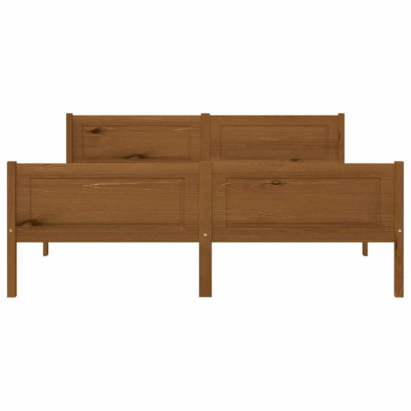 Graci Solid Wood Bed, European Double (140 x 200cm), honey brown
