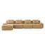 Canapé modulaire en forme de L de 153 pouces avec tissu velours côtelé, repose-pieds mobile et assise capitonnée pour une vie confortable-591367828