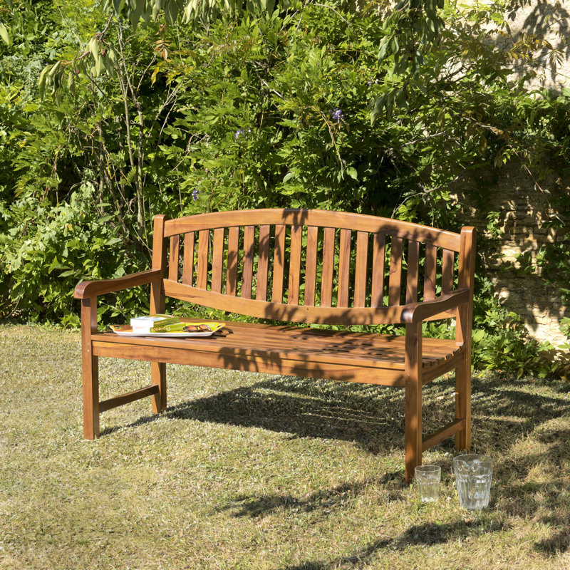 Birge Solid Wood Teak Outdoor Bench