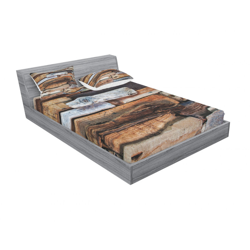 Ensemble de draps en bois bois flottant et noueux planches dans l’ensemble de draps style rétro