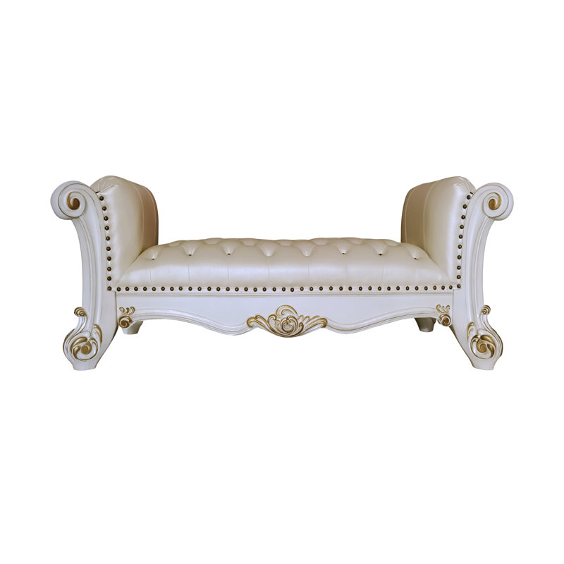 Koios Upholstered Bench, White