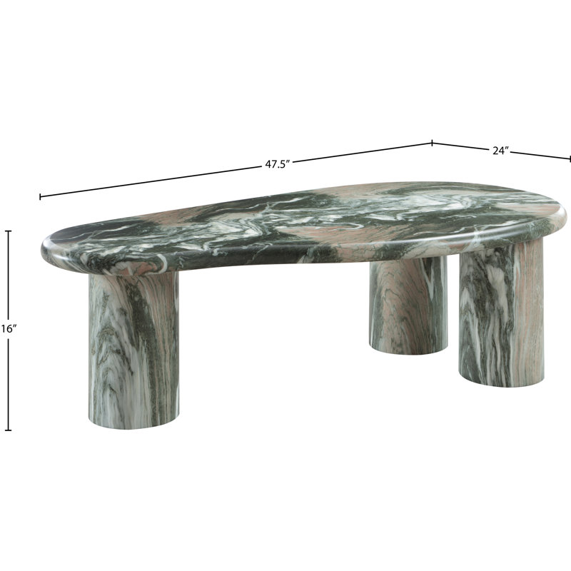 Table basse en béton Sassari, Vert