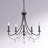 Modern 5-Light Candle Style Empire Chandelier With Crystal Accents