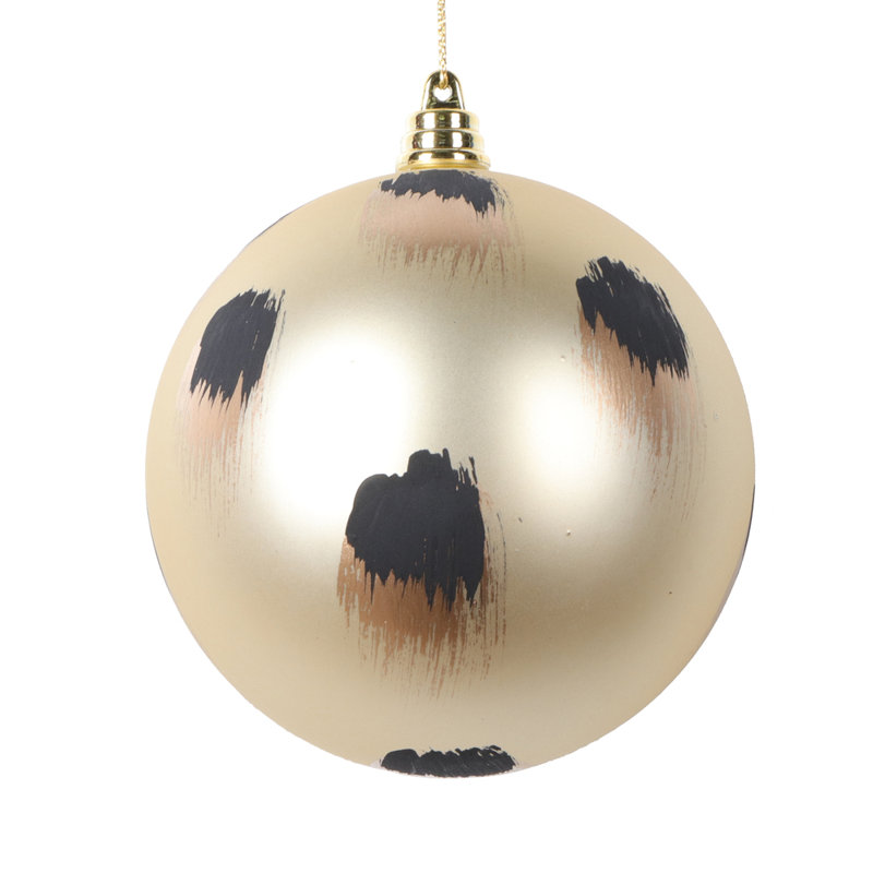 Ornement boule de Noël (ensemble de 4), H 4 po x l 4 po x P 4 po, Beige