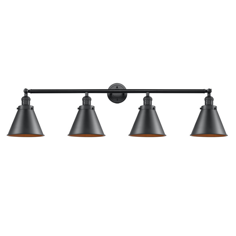 Éclairage pour meuble-lavabo à 4 lumières à intensité variable Rouvin, Bronze frotté à l'huile