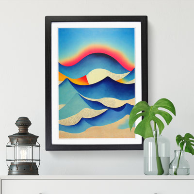 FRM-V0523-5X Abstract Beach Art Vol.3 - Single Picture Frame Print