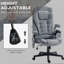 6 Point Vibrating Massage Office Chair With Lumbar Heat Grey