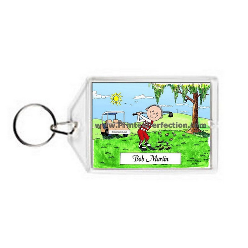 Golfeur personnalisé - Porte-clés en acrylique pour homme