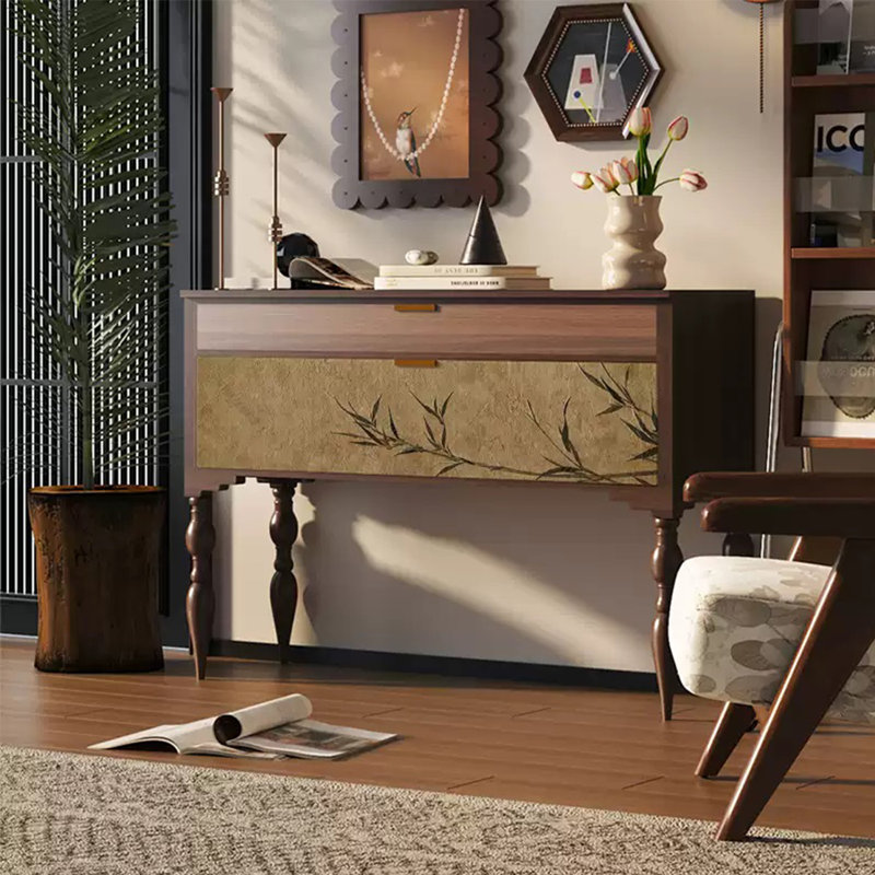 Console rétro avec tiroirs Retro, Brun