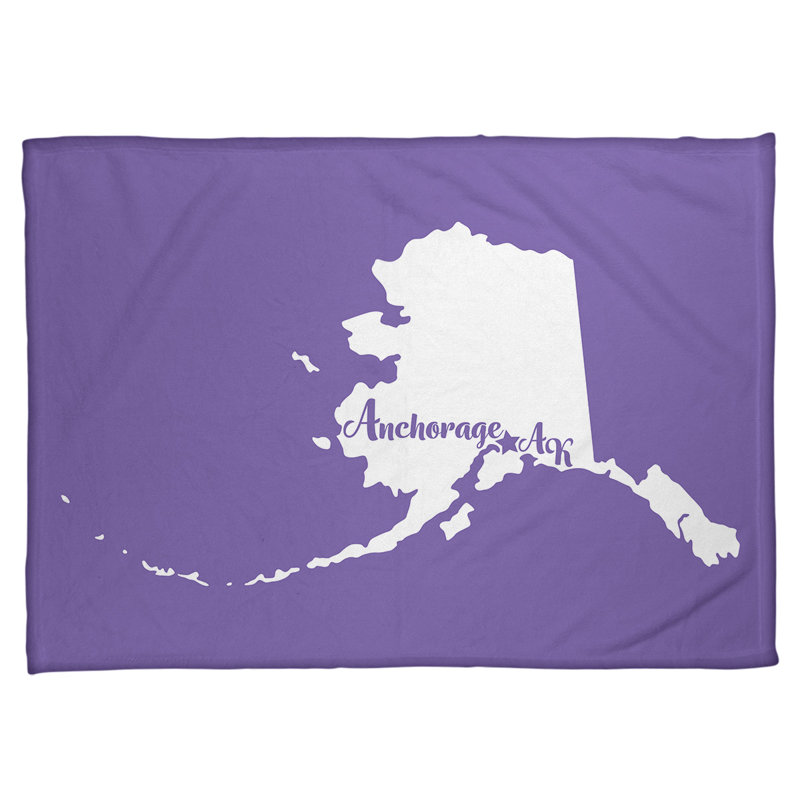Jeté en alaska polaire ancrage, l 62,5 po x L 82,5 po, Mauve