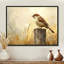 «Old Sparrow Bird On A Fence Post II», art mural sur toile-902419599-902419603-902419601