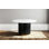 Round Faux Marble Dining Table With Fluted Base And Accents