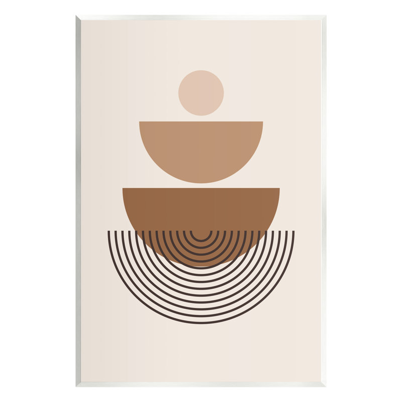 «Brown Shapes on Beige on MDF» par LSR Design Studio Print, H 19 po x l 13 po x P 0,5 po