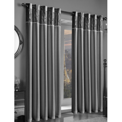 Longhin Polyester Room Darkening Curtain Pair