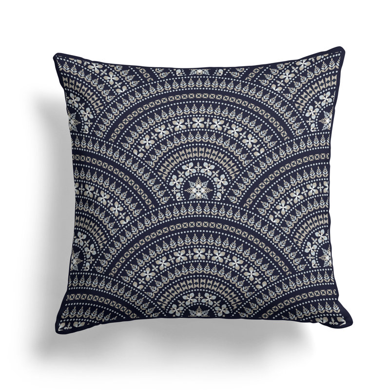 Gridlock Glamour  Square Throw Pillow, 20"H x 20"W, Black/Beige