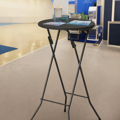 Patio Black Plastic Folding Table by Arlmont & Co.