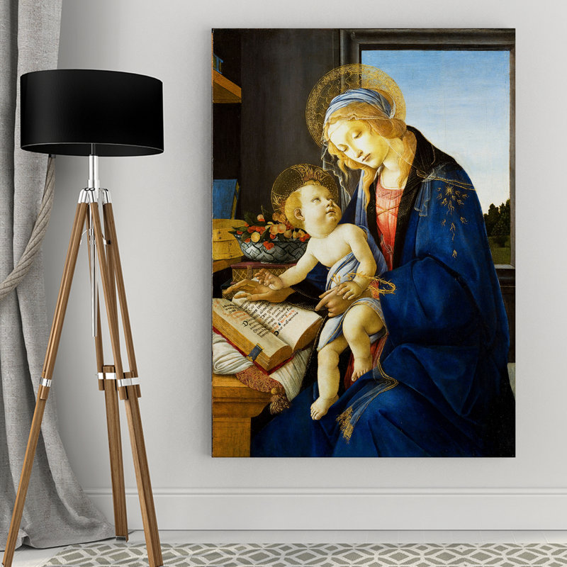 " The Madonna " by Sandro Botticelli, 32" H x 48" W x 1.5" D
