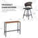 5 Pieces Patio Bar Table And Bar Stool Set
