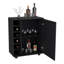 Chariot-bar Wick avec rangement intégré pour le vin, armoire spacieuse et roulettes lisses