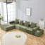 Canapés modulaires peu encombrants, tissu velours côtelé, vert moderne, petits espaces