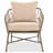 Bohemia-Inspired 4-Person Outdoor Seating Group With Removable Cushions, Conversation Patio Set With Wood Tabletop, Beige