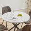 Adorna Round Solid Wood Top Metal Base Dining Table-510901473