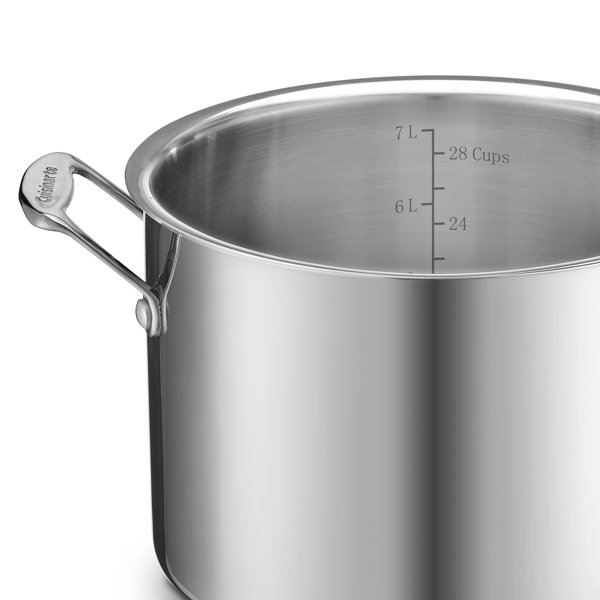 Restaurantware 7 inch x 3.4 inch Small Saucepan, 1 Round Small Pot for Cooking - with Handle, Stain Resistant, Silver Stainless Steel Kitchen