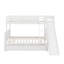 Lit simple superposé au dessus d'un lit double avec 2 tiroirs, glissière, tablettes, échelle-1893177742