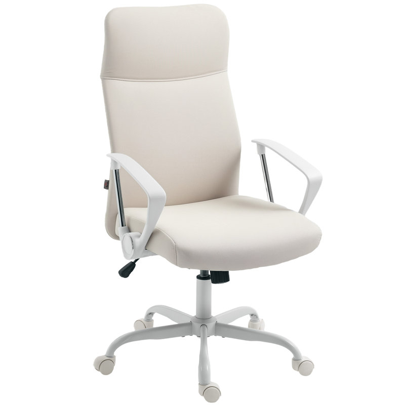 Polyester Office Chair, Cream White