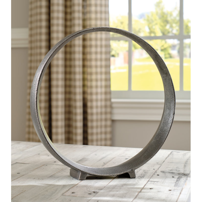 Ryandale Sculpture (Set Of 2), 15" H x 14" W x 3" D, Silver