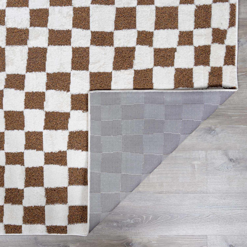 Tapis brun moderne Alatri, Rectangle 7 pi 10 po x 10 pi