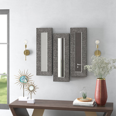 Ensemble de 3 miroirs d'appoint élancés de style designer Nisswa