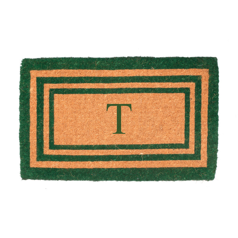 Tapis de porte d’extérieur en forme de fait main rectangulaire Stansfield, T, Rectangle 2 pi x 3 pi 3 po