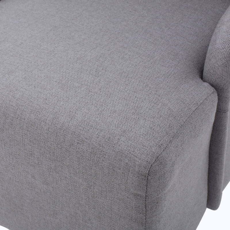 Chaise d'appoint à haut dossier, Tissu gris pâle