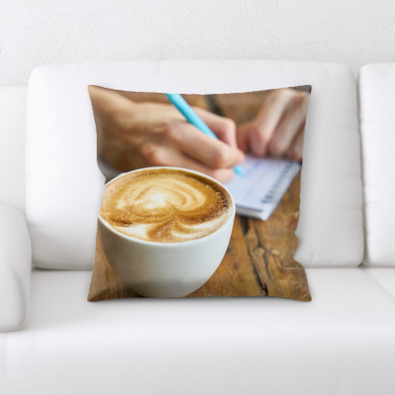 Coussin décoratif café