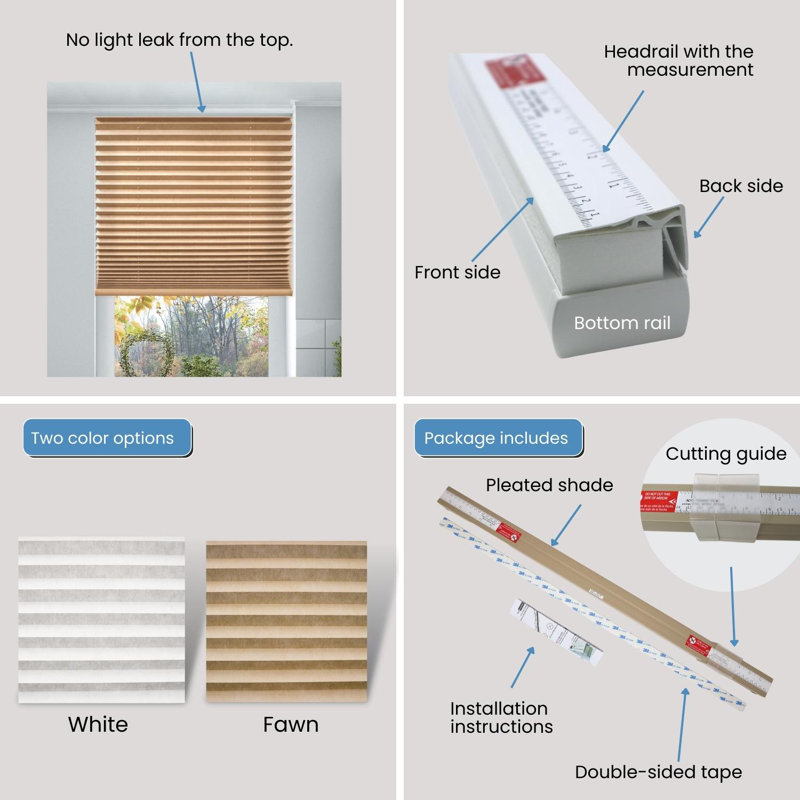 Tissu plissé Cut @ Home, tissu obscurcissant, Blanc, L 48 po x L 64 po