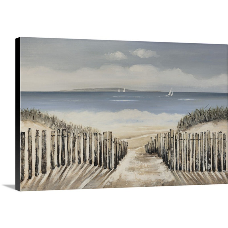 « seascape escape », peinture sur toile, Toile tendue, H 12 po x l 18 po x p 1,25 po
