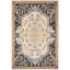 Tapis ivoire / bleu marine en laine touffeté à la main Priscila-1226073556