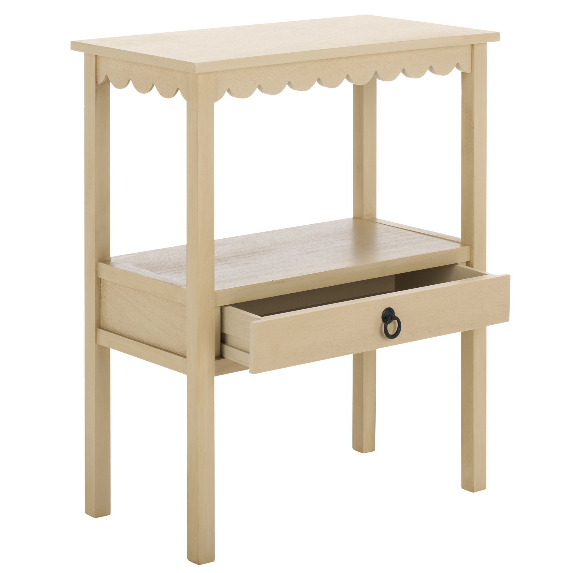 Branden Low Drawer Accent Table, Natural