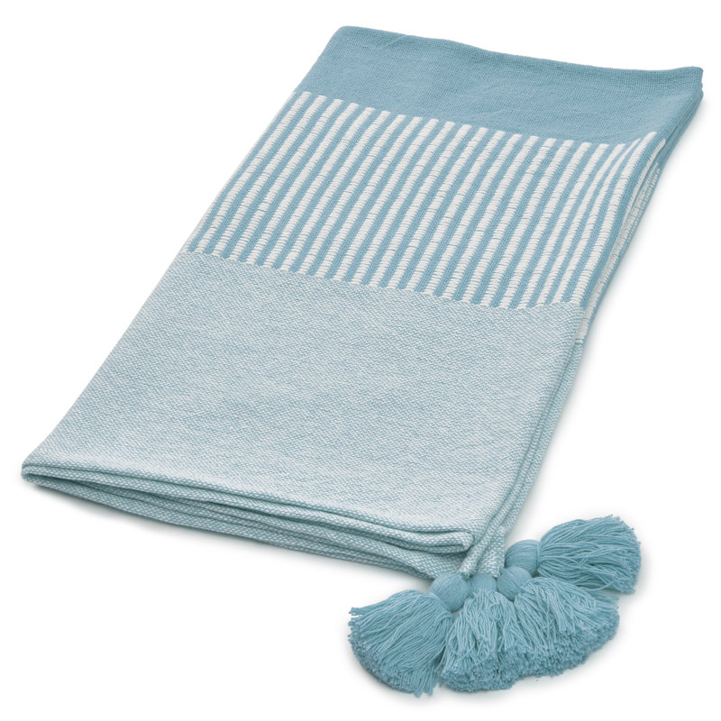 Couverture en coton , Bleu