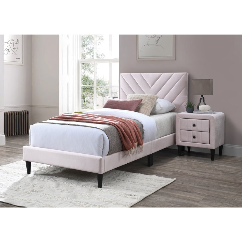 Tête de lit réglable 1pc, Lit double, Rose clair
