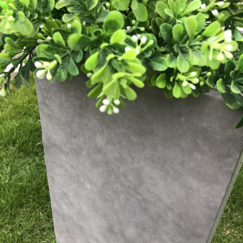 Planter, 20" H x 9" W x 9" D, Natural Concrete