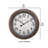 Clocks, 20" Round, Wall Clock, Antique Brown, Transitional