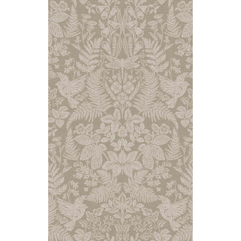 Rouleau de papier peint texturé L 33 pi x l 21 po Daisy-Ann Sage, Taupe