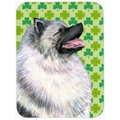 Shamrock Lucky Irish Wood Glass Cutting Board