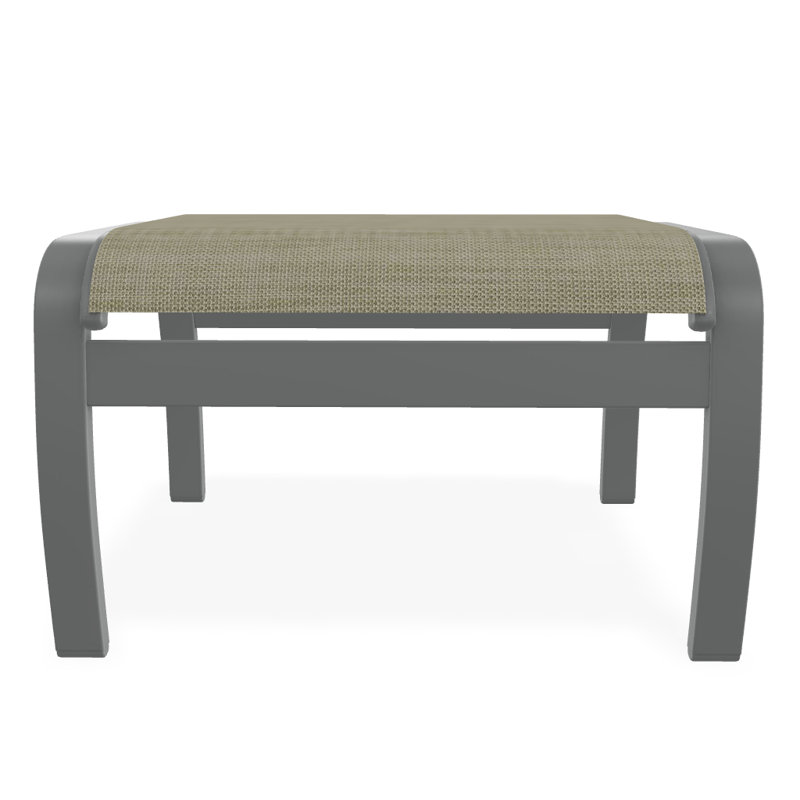 Repose-pieds d'extérieur avec coussin Askar, Bristol taupe Sunbrella®, Graphite texturé