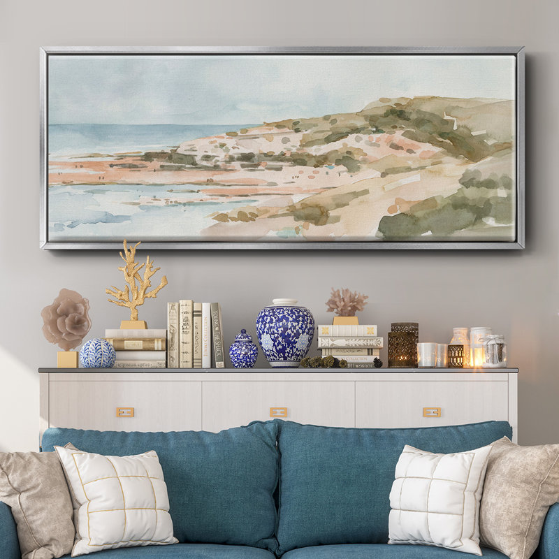 Neutre bord de mer II - toile encadrée, H 8 po x l 20 po